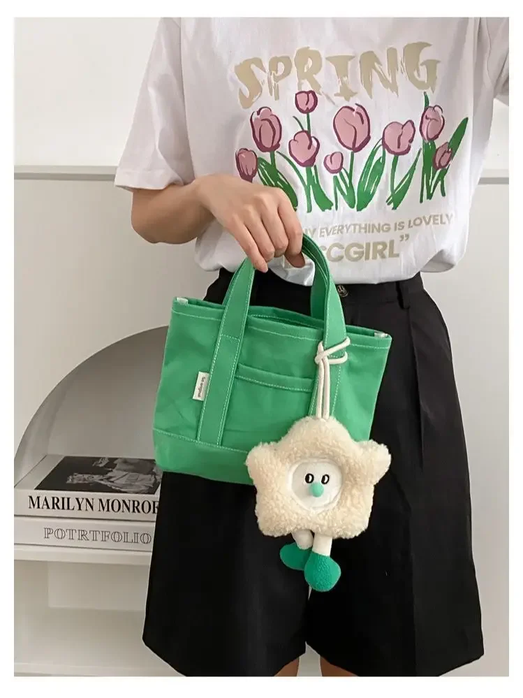 Small Cotton Canvas Handbags for Women Top Handle Bag Casual Totes Female Eco Reusable Bag Handbag Bolsas Femininas Bolsos2022