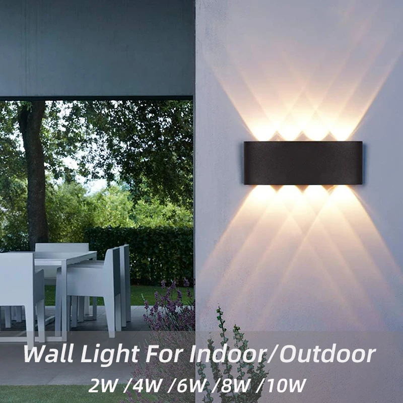 LED Wall Lamp Waterproof IP65 Up Down Outdoor Garden Lights 6W 8W 10W Aluminum Interior Wall Light for Bedroom Stairs Lighting