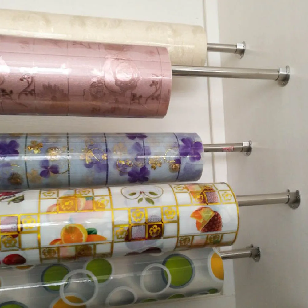 

4PC 32MM Clothes Rail Closet Clothes Rail Curtain Rod Shower Curtain Rod Round Tube Heavy Duty Closet U-Shaped Rod End Supports