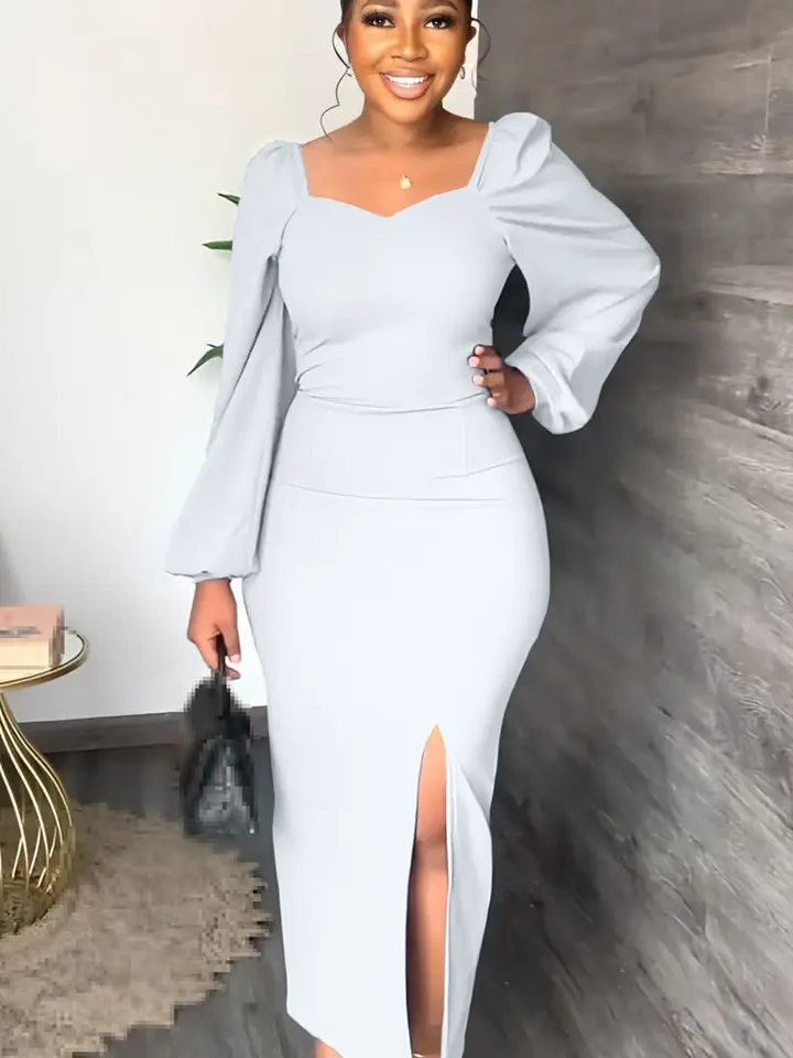 long sleeve birthday dress Simple Sheath Long Sleeves 18th Birthday Dresses White Birthday Outfits  P1310