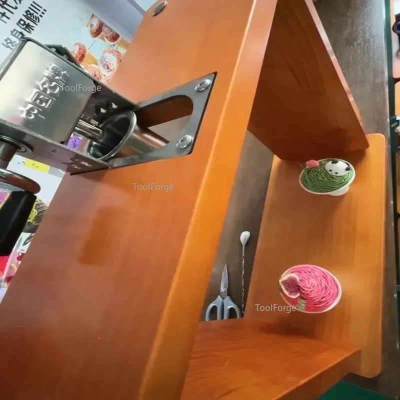 Hand Operation Japanese Snack Mont blanc Ice Cream Making Machine Gelato Noodles Spaghetti Shape Ice Cream Press Tool