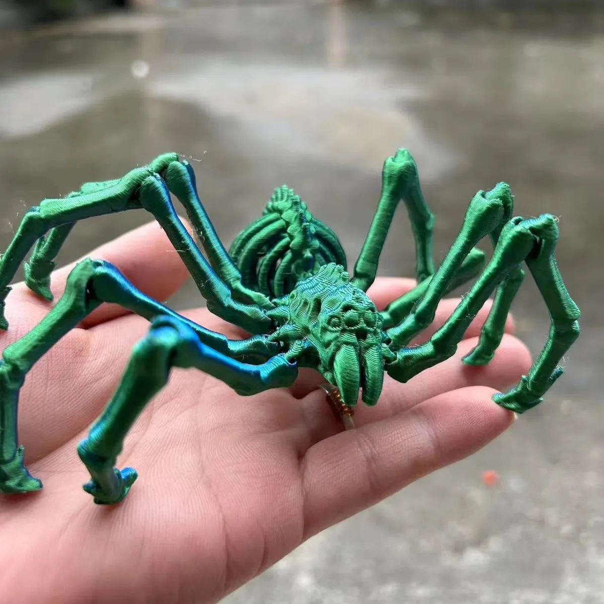 

17cm/25cm 3D Printed Retractable Spider Movable Joint Fidget Toy Rotatable Articulated Office Desktop Ornament Toy Crafts Gift