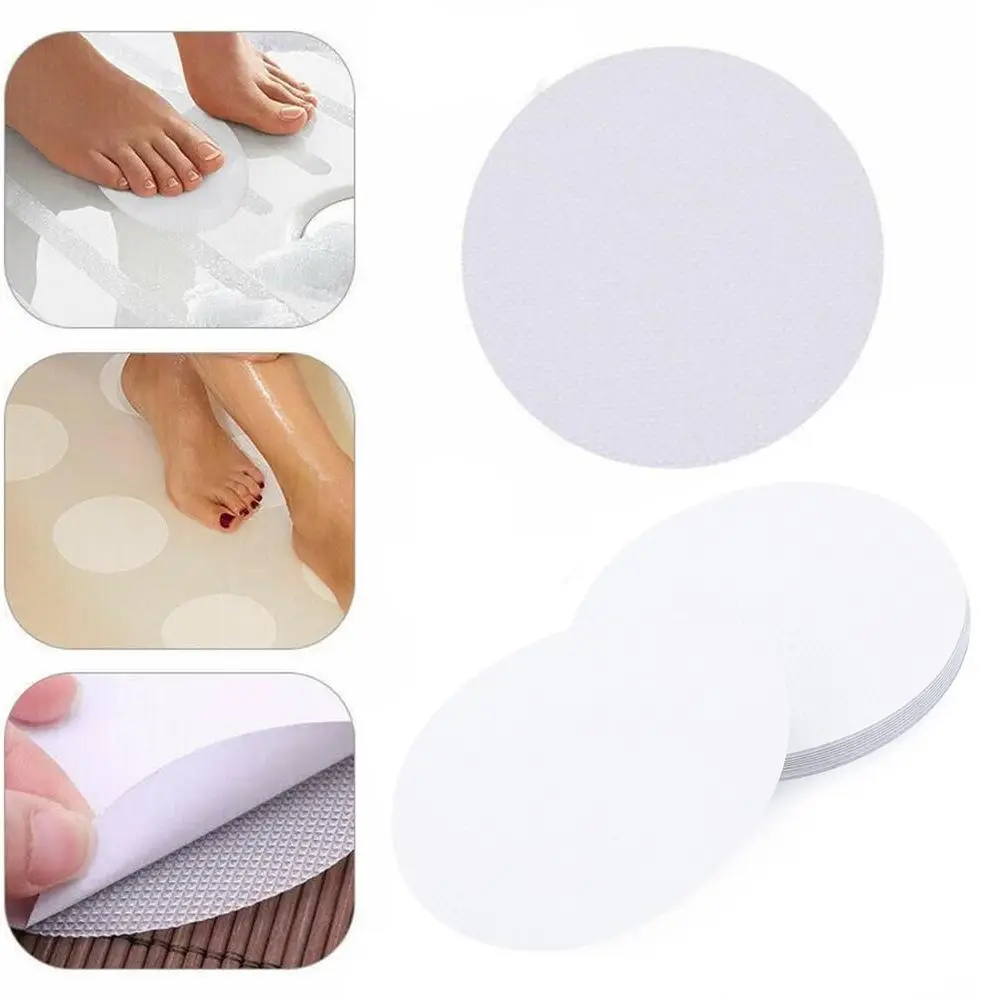 6/12/20PCS Transparent Bathtub Non-slip Stickers Round Shape Bathroom Tape Mat Bathroom Accessories