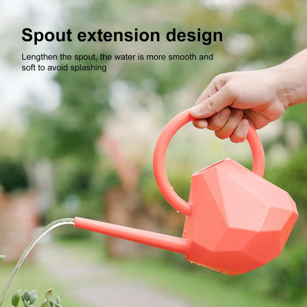 Water Pot Plastic Watering Sprayer Non-sliding Base Compact  Unique Beautiful Diamond Shape Watering Bottle