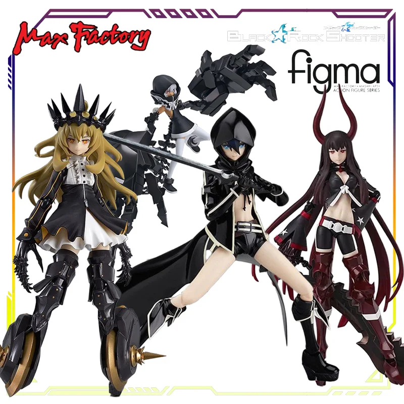 Max Factory Original Figma Series 234 Black Rock Shooter Battle Wheel Fairy TV Animated Edition Anime Action Figure Model Toys