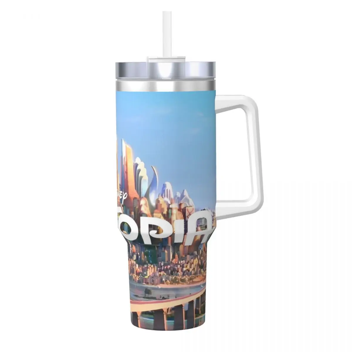 Zootopia Tumbler Hot Drinks Water Bottle Leakproof Stainless Steel Thermal Mug Design Beach Car Mugs