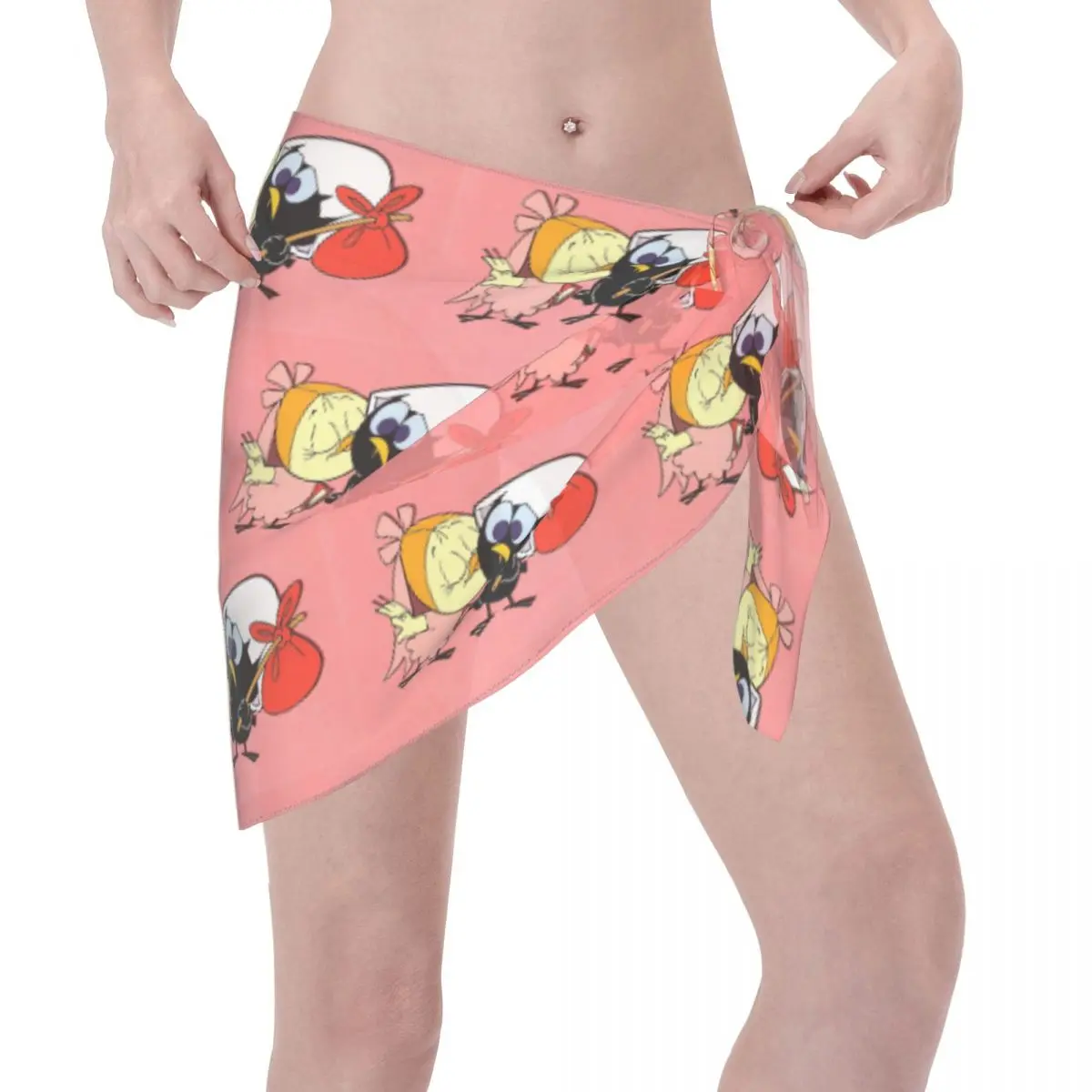 Calimeros personnalisés avec ami femmes sarongs courts enveloppe de plage impression 3D pour maillots de bain plage Bikini robe portefeuille maillot de bain couvertures