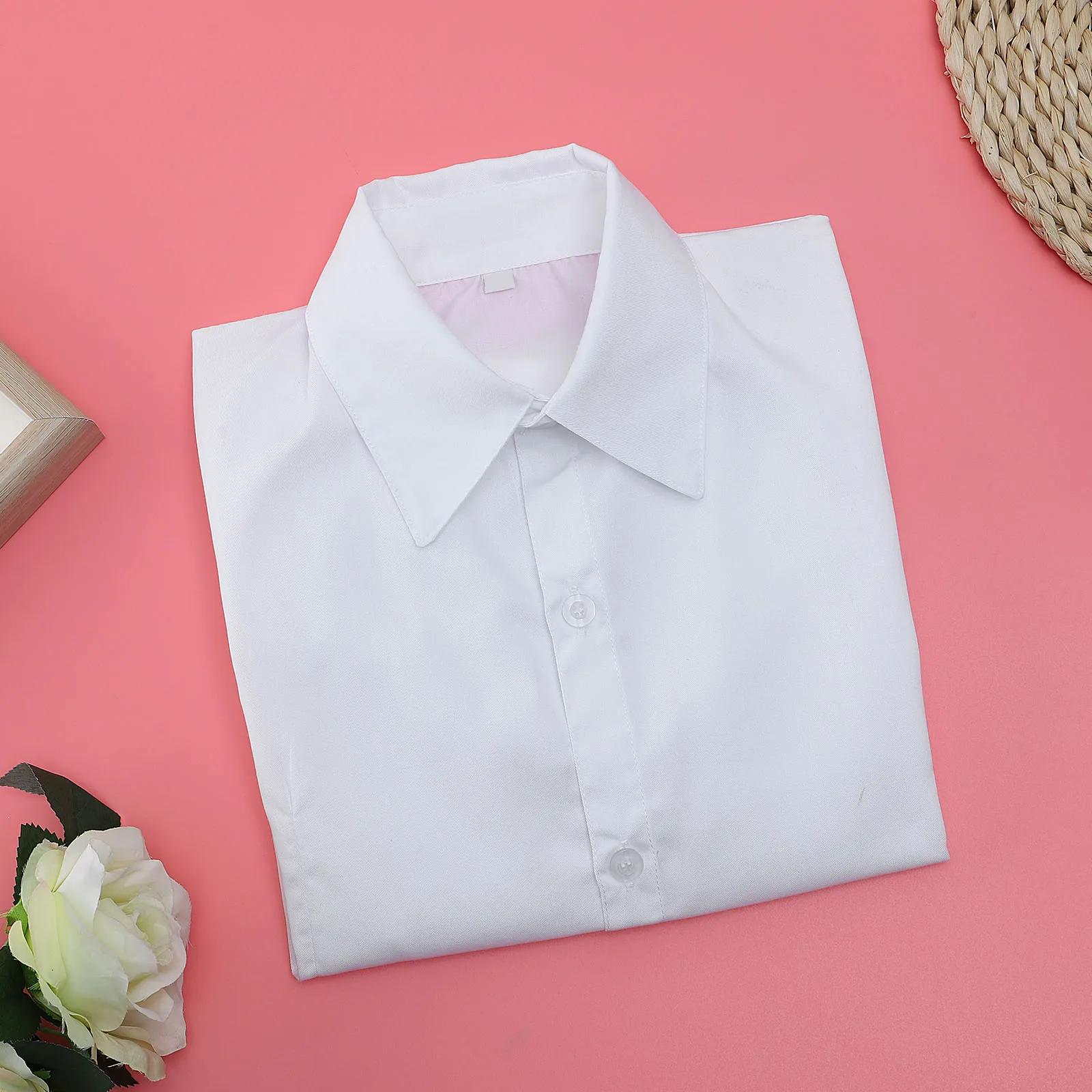 

1pc Japanese Style Summer Blouse Short Sleeve White Shirt For Girls School Uniform Class Dress Student Clothing Work Uniform