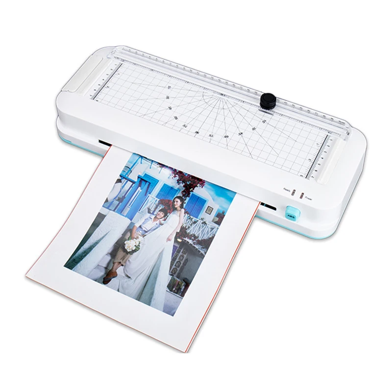 

Ламинатор формата А4, 9-дюймовый термоламинатор, встроенный триммер для бумаги и дырокол, машина для ламинирования фотопластиковой пленки