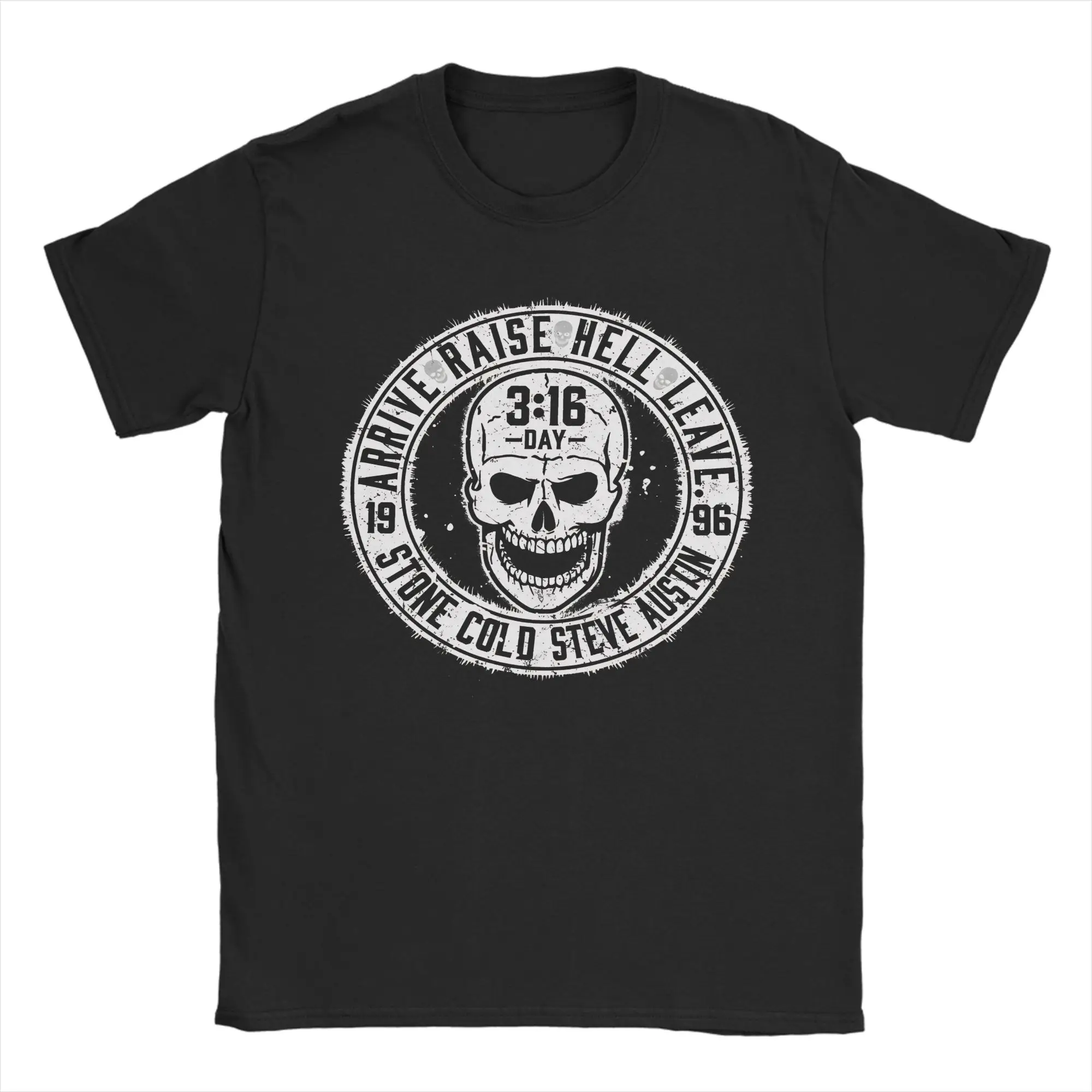 Stone Cold Steve Austin 3:16 Raise Hell Men's T Shirt  Funny Shirt Short Sleeve Crewneck T-Shirt Pure Cotton Gift Idea Clothing