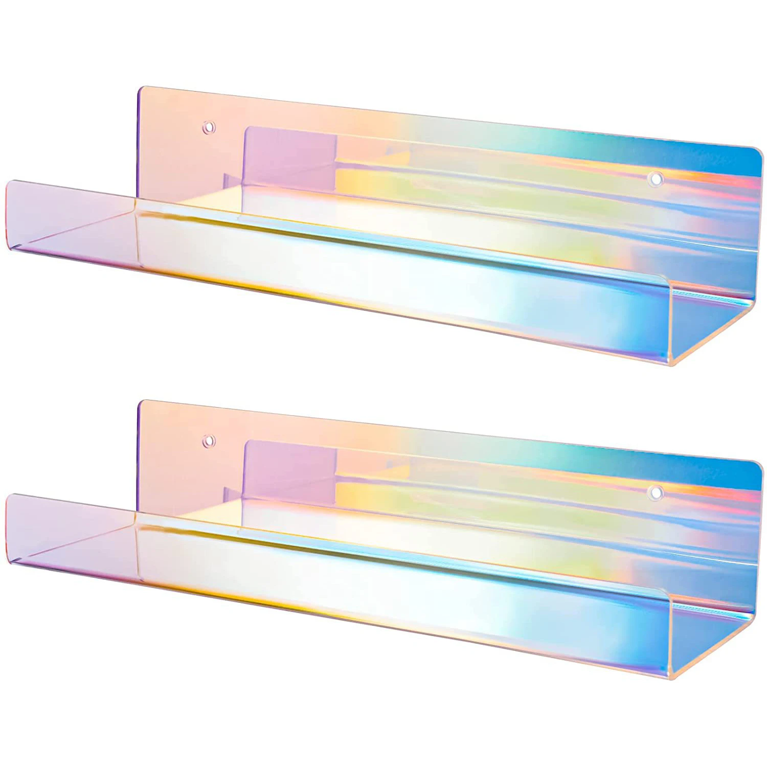 

2/4PCS Colorful Wall Mount Acrylic Floating Shelves,Wall Ledge Bookshelf Display Shelf for Home,Kitchen,Bathroom Storage Holder