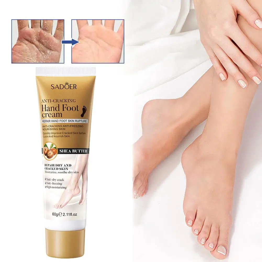 60g Anti Crack Hand Foot Cream Anti-drying Heel Cracked Feet Removal Dead Care Repair Whitening Skin Feet Moisturizing D6e1