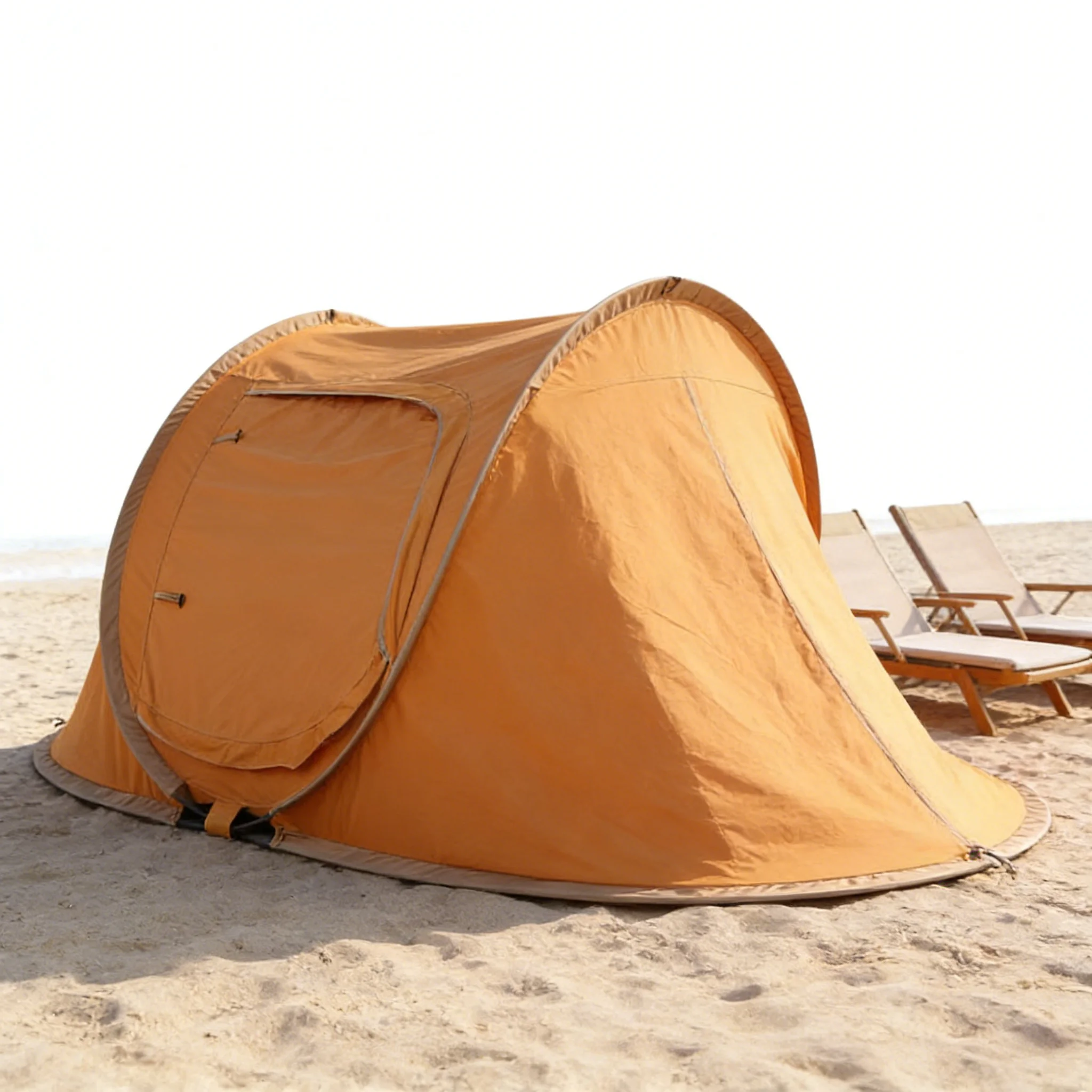 Innovative automatic pop-up tent with integrated design, easy to build, suitable for unexpected outdoor plans