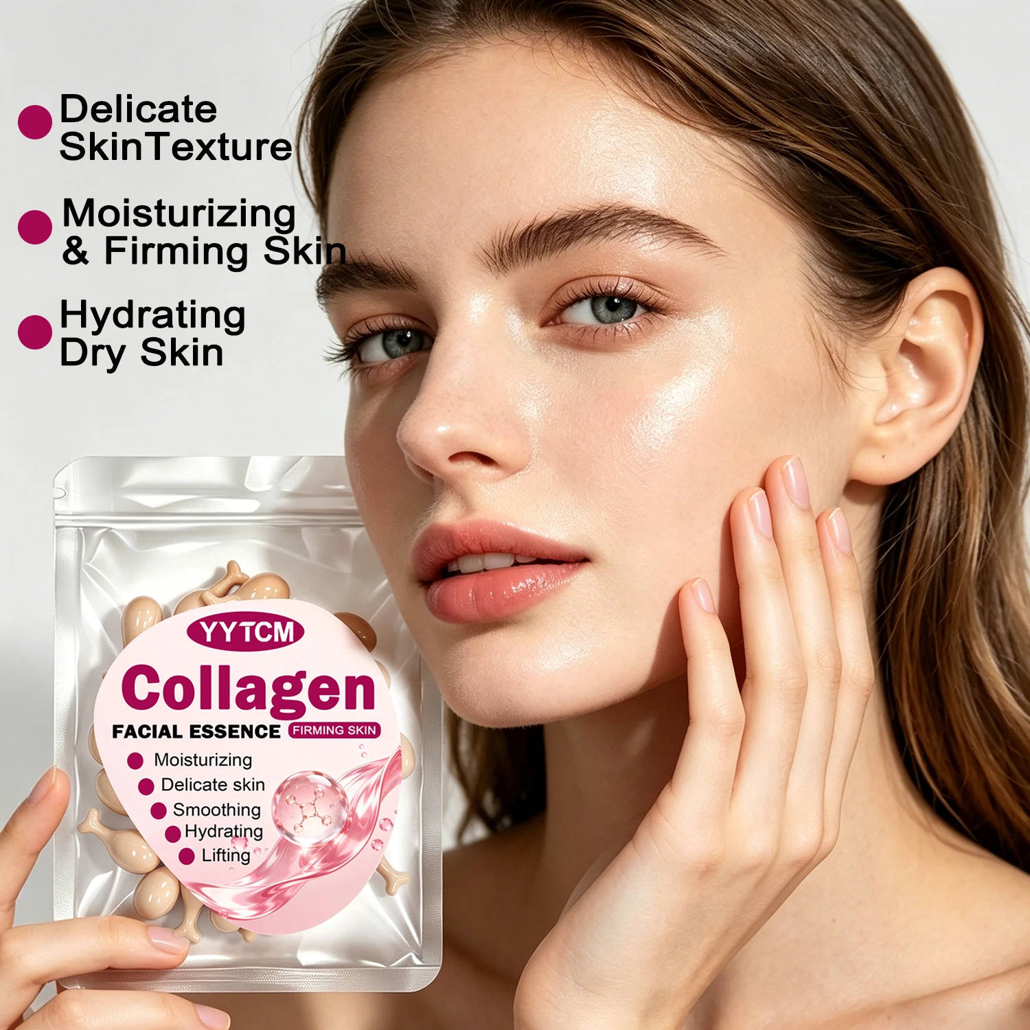 Collagen Capsule Essence, Moisturize Skin, Firming And Tighten Skin Capsule Serum, Deeply Nourishing Skin, Smooth Skin