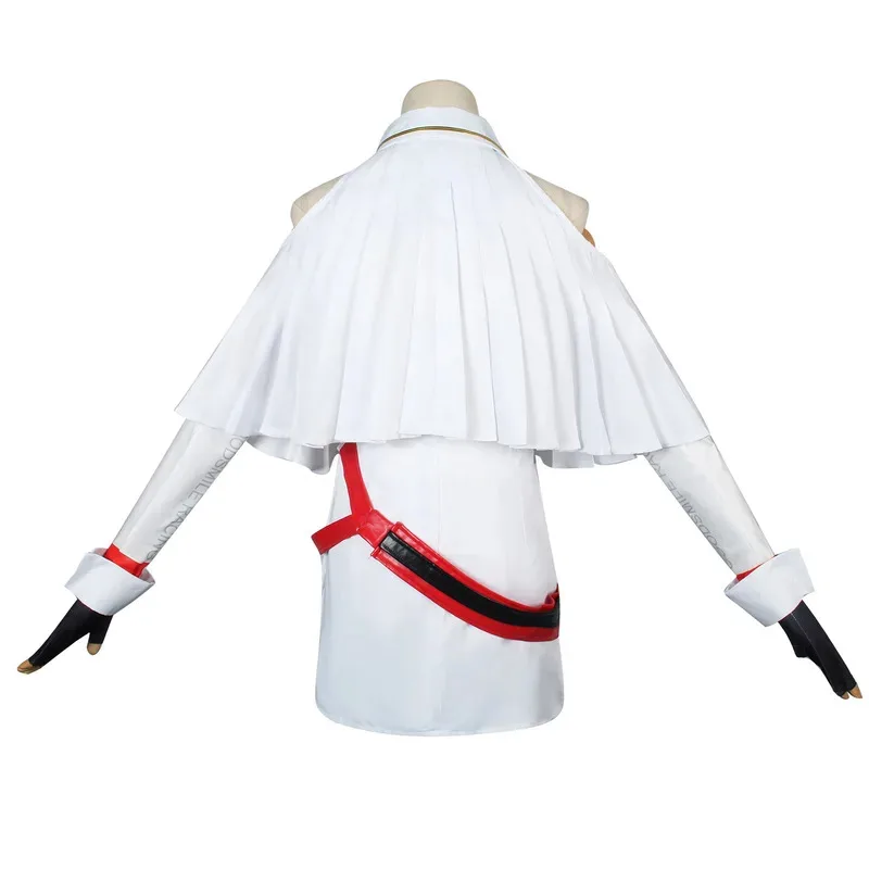 أنيمي سباق Mikuu تأثيري حلي Mikuu فستان أبيض قبعة عباءة الجوارب فتاة بدلة سباق هالوين موحدة كرنفال فستان الحفلات