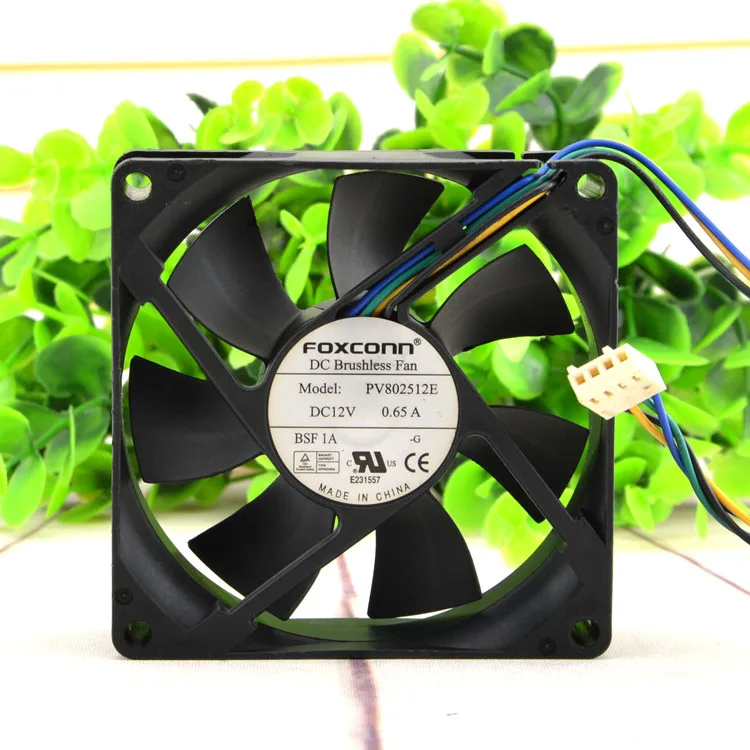 

New For Foconn 8025 PV802512E 12V 0.65A Mainboard 8CM Speed Regulating Fan