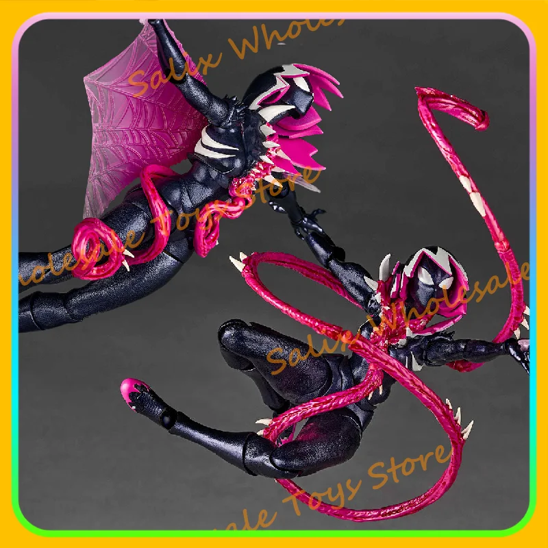 

New Ko Kaiyodo Gwenom Revoltech Amazing Yamaguchi Gwenom Venomized Gwen Stacy Anime Action Figure Model Gift Toys