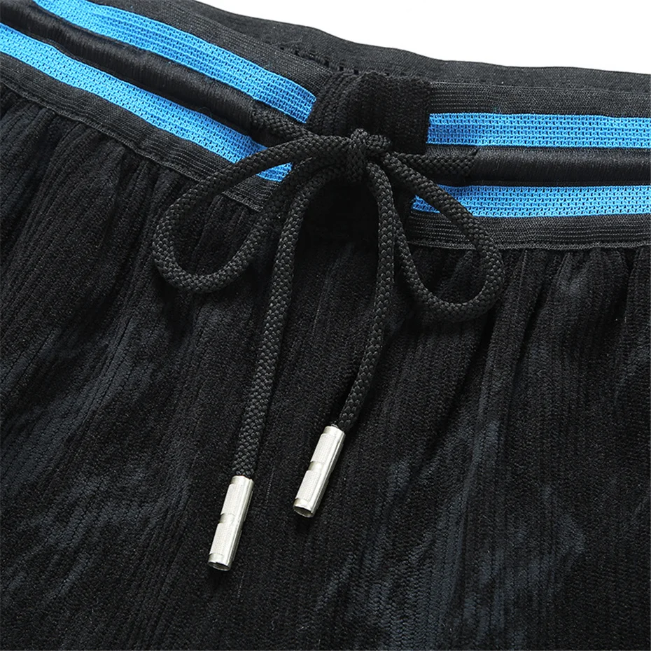 ฤดูร้อน Corduroy กางเกงขาสั้นผู้ชาย 5XL Plus ขนาดกางเกงขาสั้นแฟชั่น Casual Elastic เอวสั้นกางเกงชายขนาดใหญ่ 5XL