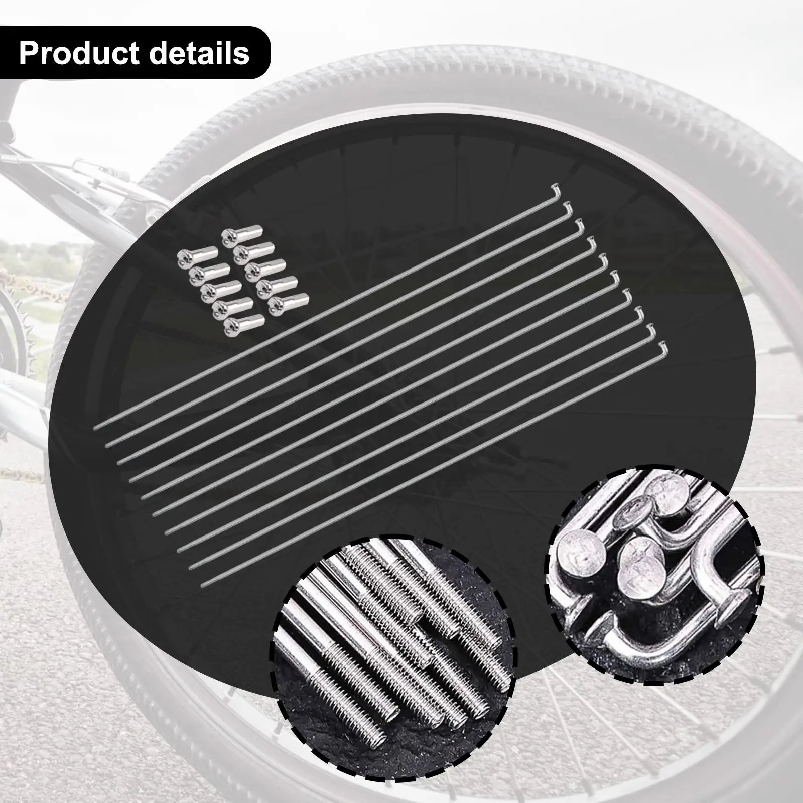 

Усиленные спицы для велосипедов из нержавеющей стали 14G для езды на открытом воздухе, улучшающие баланс колес для горных и шоссейных велосипедов