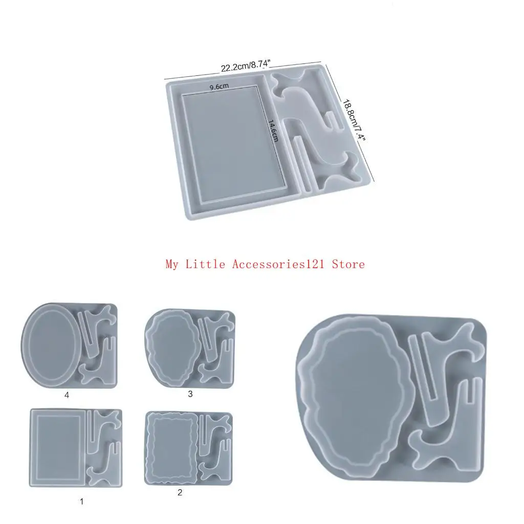 

Персонализированная фоторамка эпоксидная плесень силиконовая смоляная литья формы с подставкой для подставки