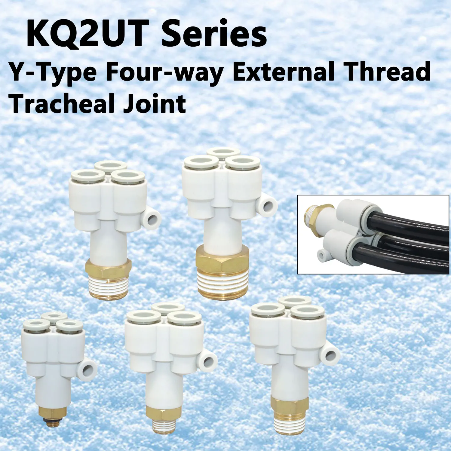 

Pneumatic Fitting Y-Type External Thread 1 In 3 Out 4-Way 4,6,8,10,12mm Thread M5 1/8' 1/4' 3/8' 1/2' Quick Connection