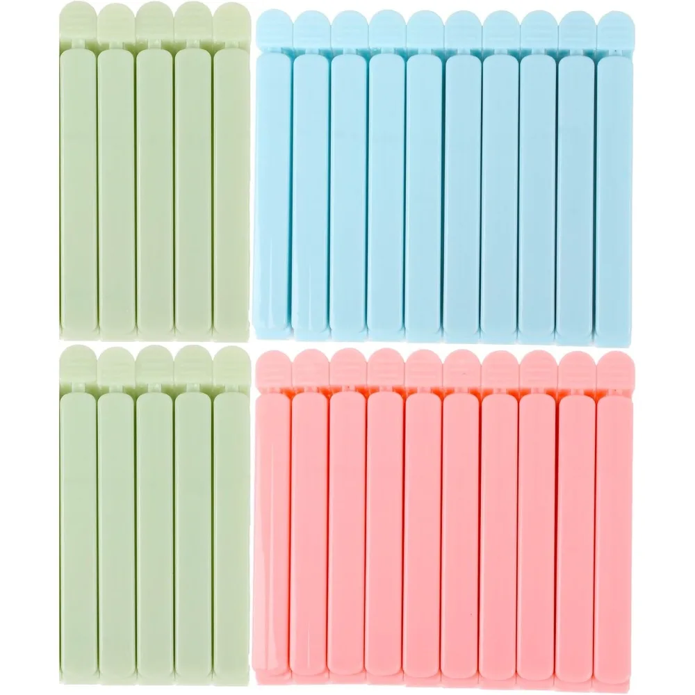 Clips para sellar bolsas de alimentos, 30 clips para sellar bolsas de plástico, utilizados para sellar bolsas de snacks, café, patatas fritas, etc.