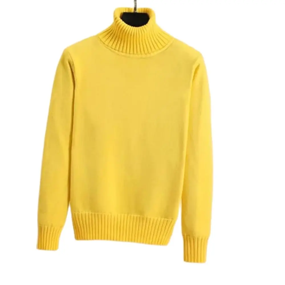 

Women's Knitted Turtleneck Sweaters Slim Fit Pullover Soft Warm Pull Elasticity Female Tops Winter Autumn 2024