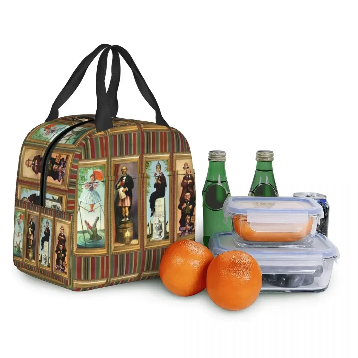 Haunted Mansion Stretching Lunch Bag for School Work Picnic Leakproof Insulated Thermal Cooler Lunch Box Women Kids Food Bags