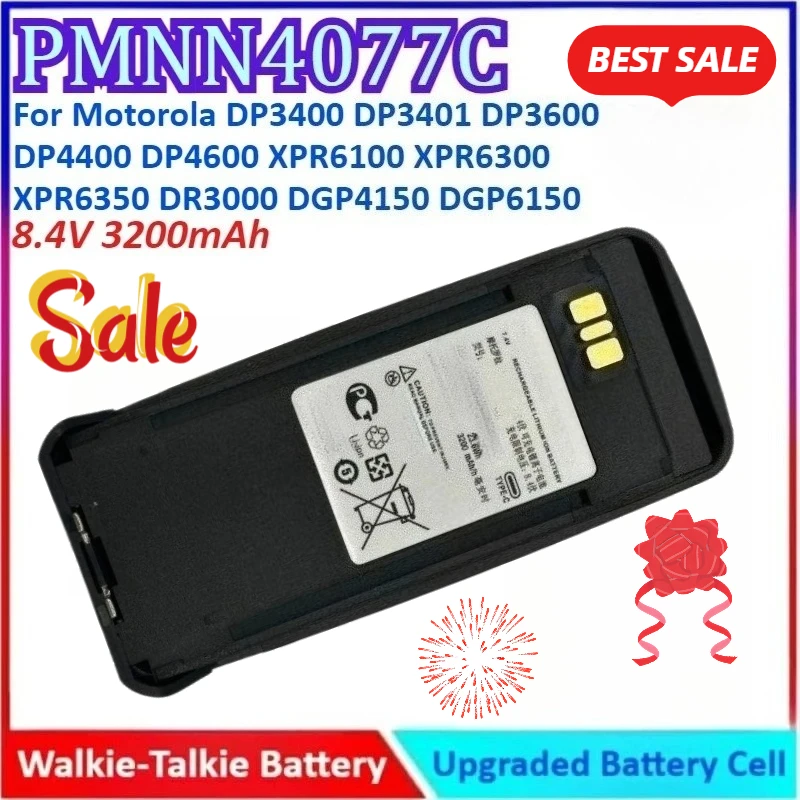 

New 8.4V 3200mAh PMNN4077C for Motorola DP3400 DP4400 DP4600 DP3401 DP3600 XPR6100 XPR6300 XPR6350 DR3000 DGP4150 DGP6150
