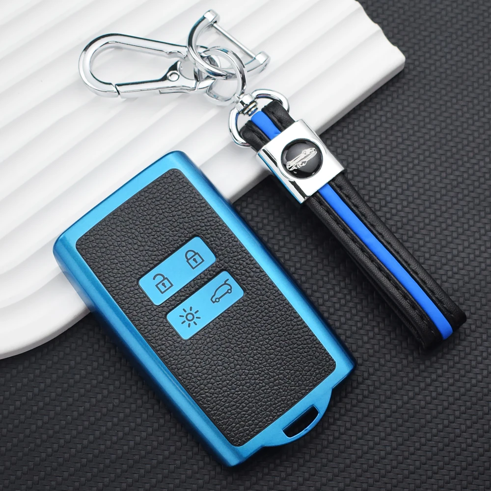 غطاء مفتاح السيارة لرينو كابتور كوليوس كادجار أركانا ميجان داسيا داستر سانديرو ستيبواي الذكية التحكم عن بعد حافظة جلدية من البولي يوريثان #6