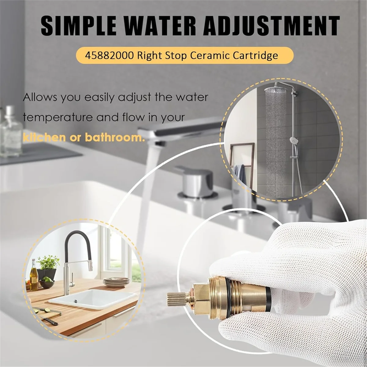 AAA87 5882000   Substituição quente para água quente cerâmica e cerâmica