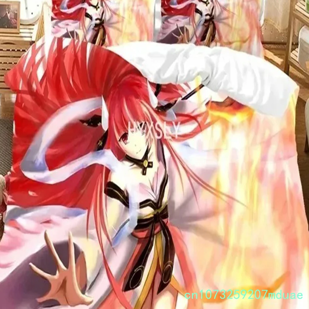 New Date A Live Bedding Set For Bedroom Soft Modern Bedspreads Comefortable Kids Duvet Cover Quilt Cover And Pillowcase