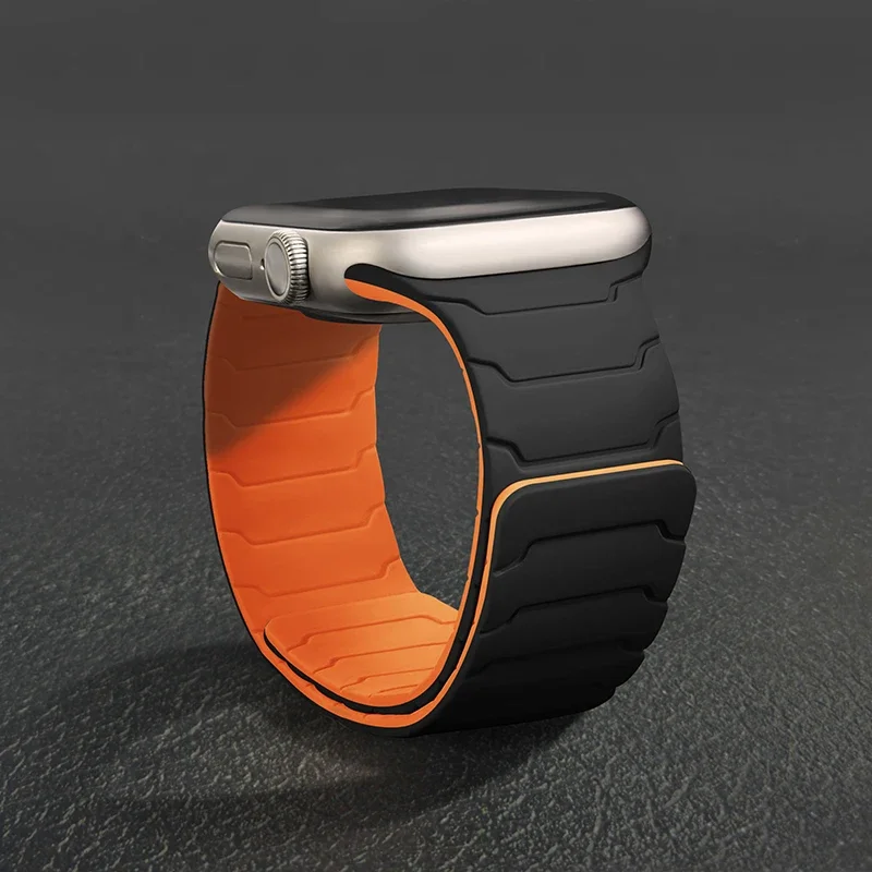Magnetarmband für Apple Watch Band Ultra 2 3 49 mm 44 mm 40 mm 41 mm 46 mm 42 mm 45 mm 38 Silikonarmband IWatch Serie 11 9 8 SE 10