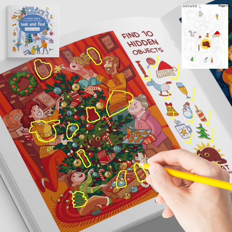 

find the hidden object-Learning aids for school and home - training thinking and concentration skills