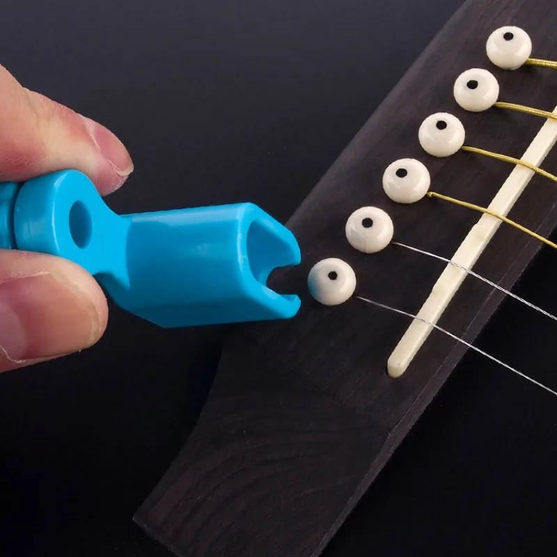 Pin Guitar Tool Speed String Tool Winder Guitar Peg Puller ABS Acoustic Bridge for Loosening Tightening String Guitar Accessorie