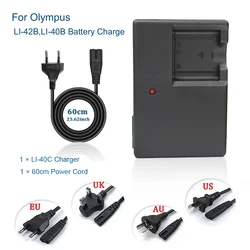 LI-40C Charger for Camera Olympus LI-42B,LI-40B,LI-41C,EN-EL10,NP-45,KLIC-7006,D-LI63,CNP-80 battery charger LI40B,LI42B,LI40C