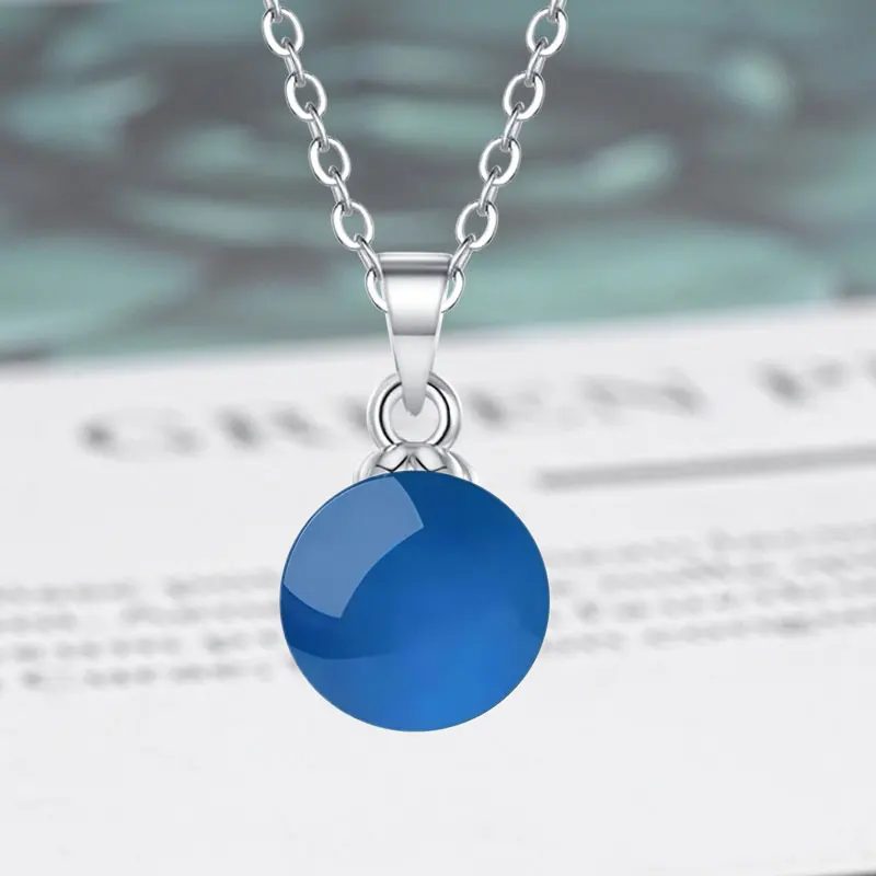 Halskette aus 925er-Sterlingsilber für Damen, natürlicher Achatstein, Hotan-Jade, Hochzeitsschmuck, Verlobungsanhänger, Party-Geschenk, fein – Detail 14