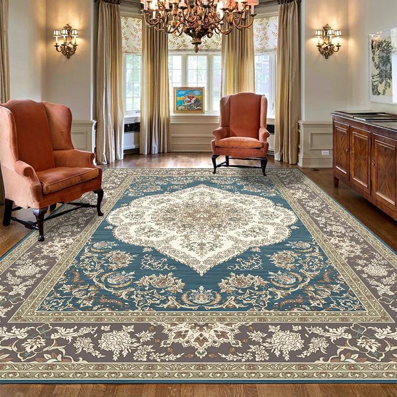 

New Vintage Carpet Living Room Persian Bedroom Carpets Decoration Home Modern European Style Floor Mats Large Area Rugs