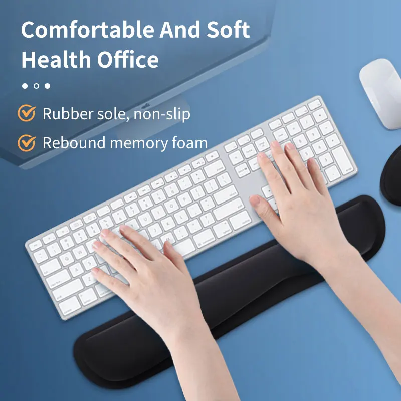 Anti-Slip Gaming Mouse Pad, Descanso de pulso, Suporte de proteção, Mat para Office Laptop, PC, Desktop, Teclado, Suave