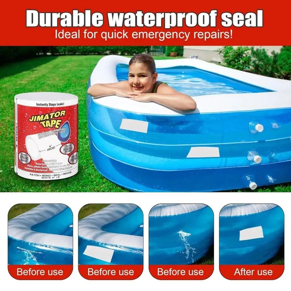 Multi-Purpose Waterproof Repair Tape Strong Underwater Quick Stop Leaks Tape for Leaks Sealing Tape for Garden Pipe Pool