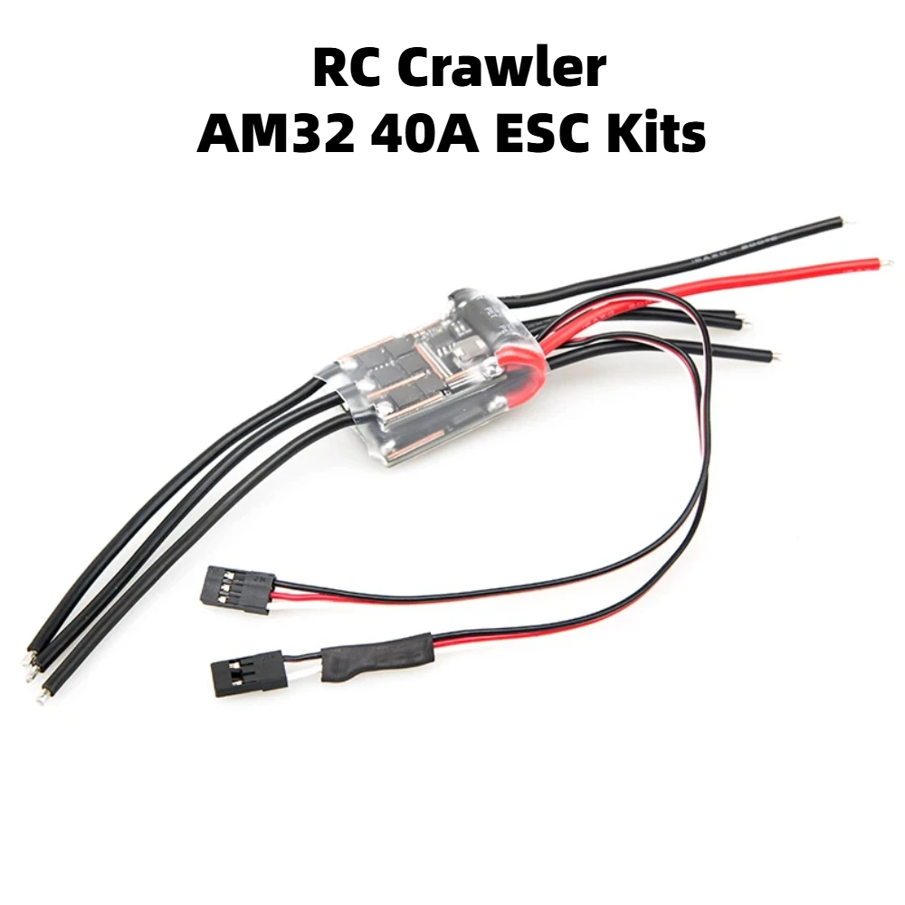 

NEW RhinoESC AM32 RC Small Dual Crawler ESC 40A Kits For MOA Shafty truck Ventru Crawler Part