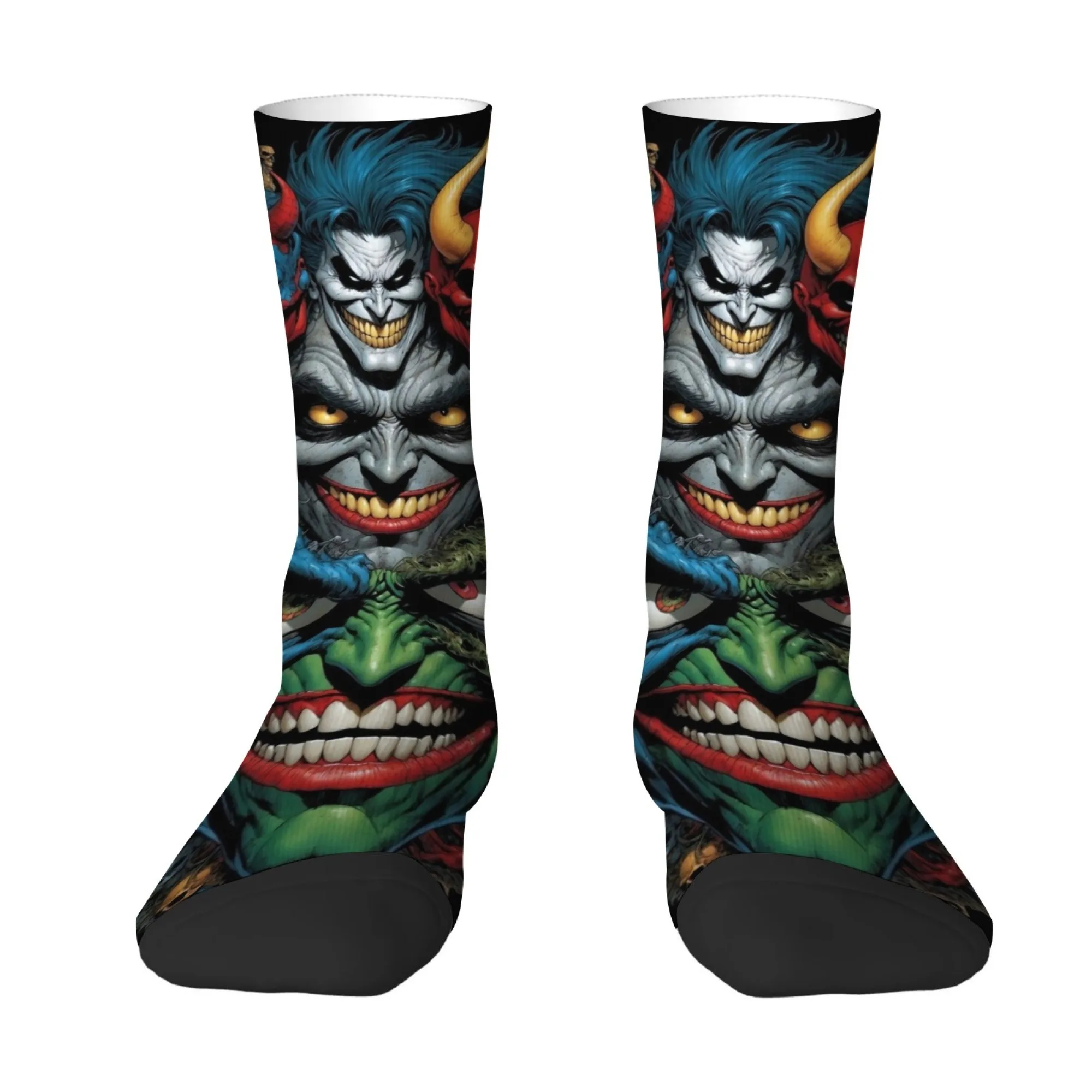 

Comics Style Villain Socks Non-Slip Stretchy Breathable Men's Socks Travel Leisure Running Retro Trends Punk Compression Socks