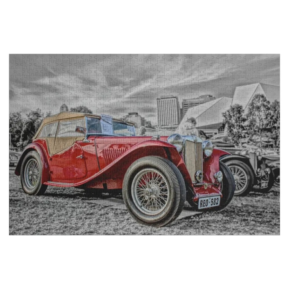 

Red MG TC at Elder Park Jigsaw Puzzle Wooden Compositions For Children Wooden Decor Paintings Wooden Animal Puzzle