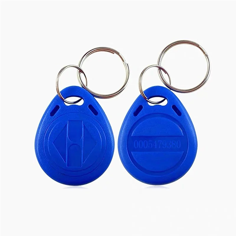 【Home-Accessories】50Pcs 125Khz T5577 EM4305 Keyfobs Rewritable RFID Tag Copy Access Card ID Token Ring Cloner Keychain Random Co