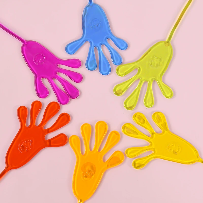 10-50 Piezas de Manos Pegajosas Divertidas para Niños, Juguete Elástico y Blandito para Aplastar, Regalo Novedoso para Niños, Suministros para Fiestas y Recuerdos