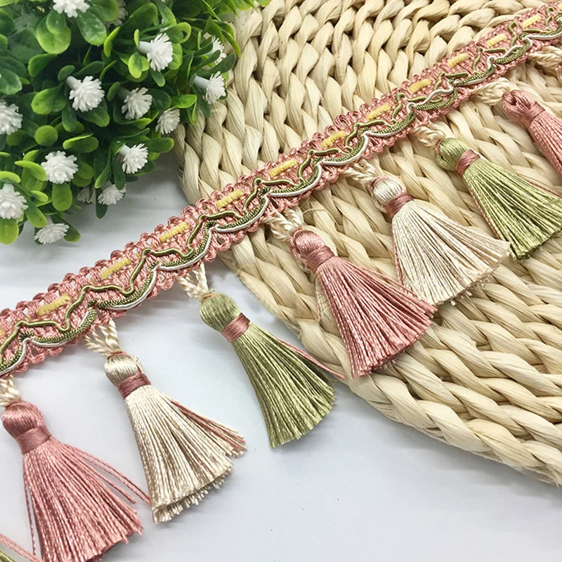 11 Meter Tassel Lace Edging Handmade Diy Lace Trim Tassel Fringe Clothes Curtain Table Upholstery Sofa Decorative Accessory