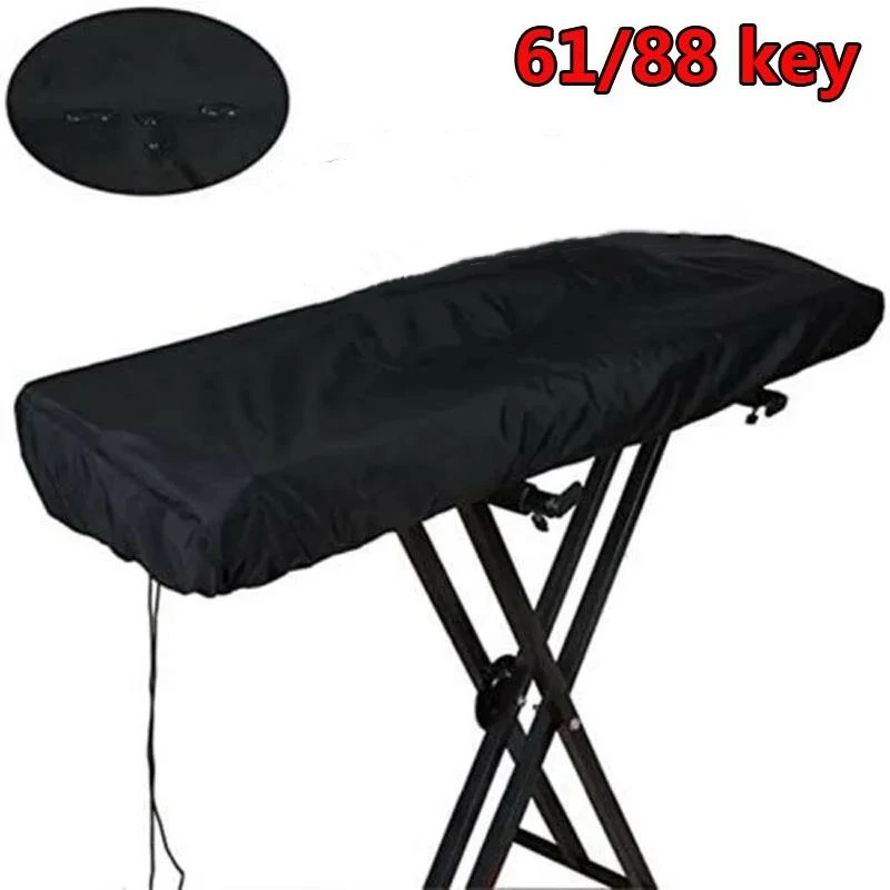 Cubierta Universal para teclado de Piano de 61 teclas/88 teclas, cubierta antipolvo para teclado electrónico impermeable Oxford negra, accesorios para Piano