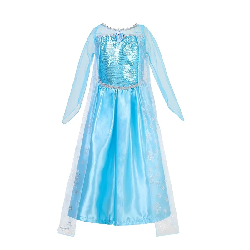 Disney Princess Dress for Kids Girl Rapunzel Anna Elsa Costume Children Frozen Dress for Girls Cosplay Halloween Party Dresses