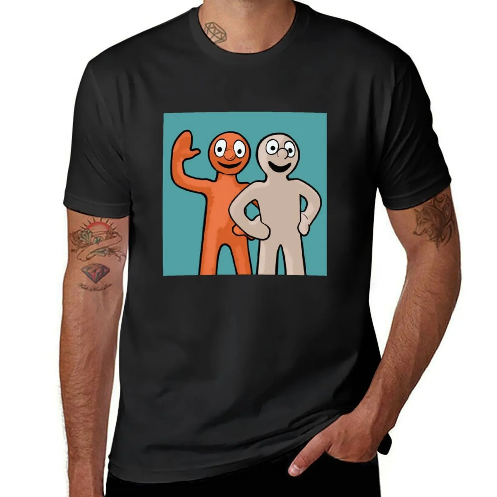 Morph and Chas T-Shirt boys whites blacks anime plain white t shirts men