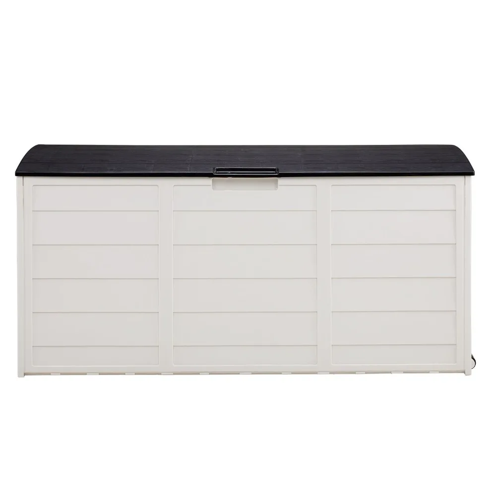 75gal 280L Outdoor Garden Plastic Storage Deck Box Chest Tools Cushions Toys Lockable Seat，Outdoor deck box: Lockable packaging delivery box, outdoor storage box